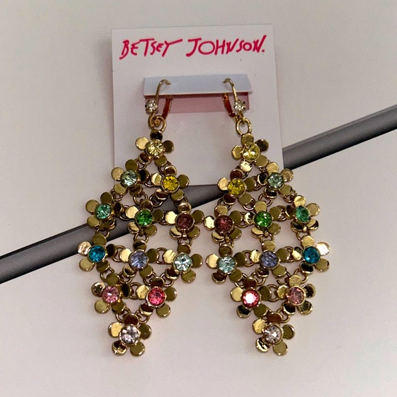 NWT Betsey Johnson Confetti Style Earrings - Picture 3 of 5